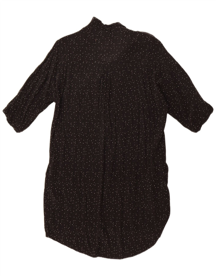 Whistles Womens Oversized Sheath Dress UK 14 Medium Black Spotted