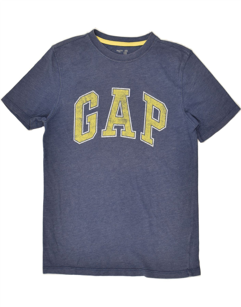 GAP Boys Graphic T-Shirt Top 13-14 Years Navy Blue Cotton | Vintage Gap | Thrift | Second-Hand Gap | Used Clothing | Messina Hembry 