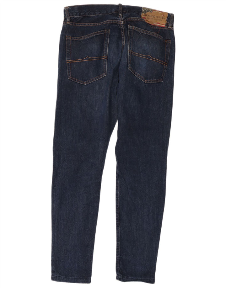 Ralph Lauren Mens Slim Jeans W32 L34 Blue Cotton