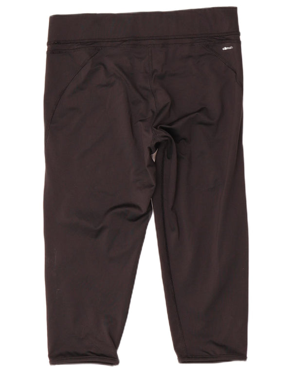 Adidas Womens Climalite Capri Leggings UK 16/18 Large Black Polyester