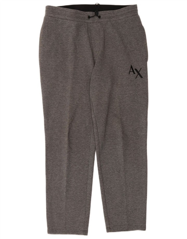 Armani Exchange Mens Tracksuit Trousers Medium  Grey Cotton