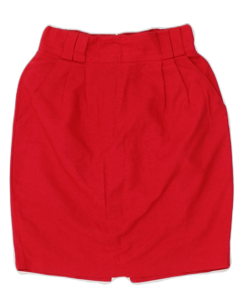 VINTAGE Womens Pencil Skirt W30 Medium Red Cotton | Vintage Vintage | Thrift | Second-Hand Vintage | Used Clothing | Messina Hembry 