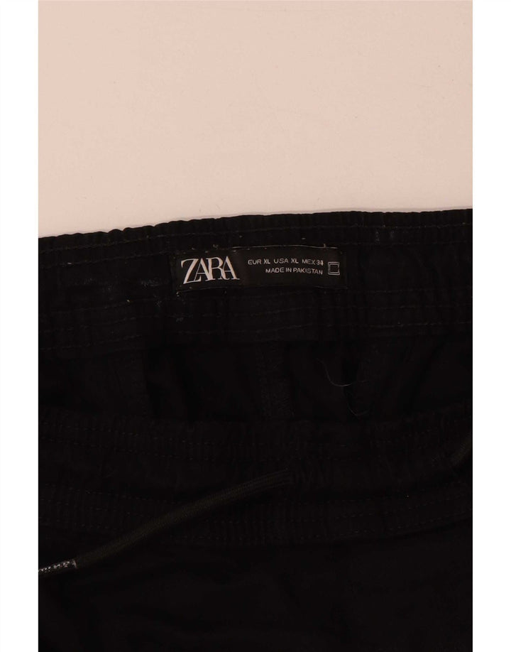 Zara Mens Tracksuit Trousers Joggers XL  Black