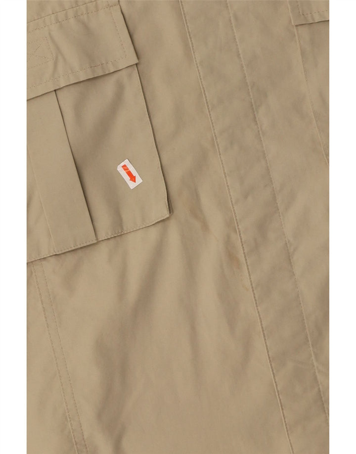 ADIDAS Mens Short Sleeve Shirt Medium Beige Polyester