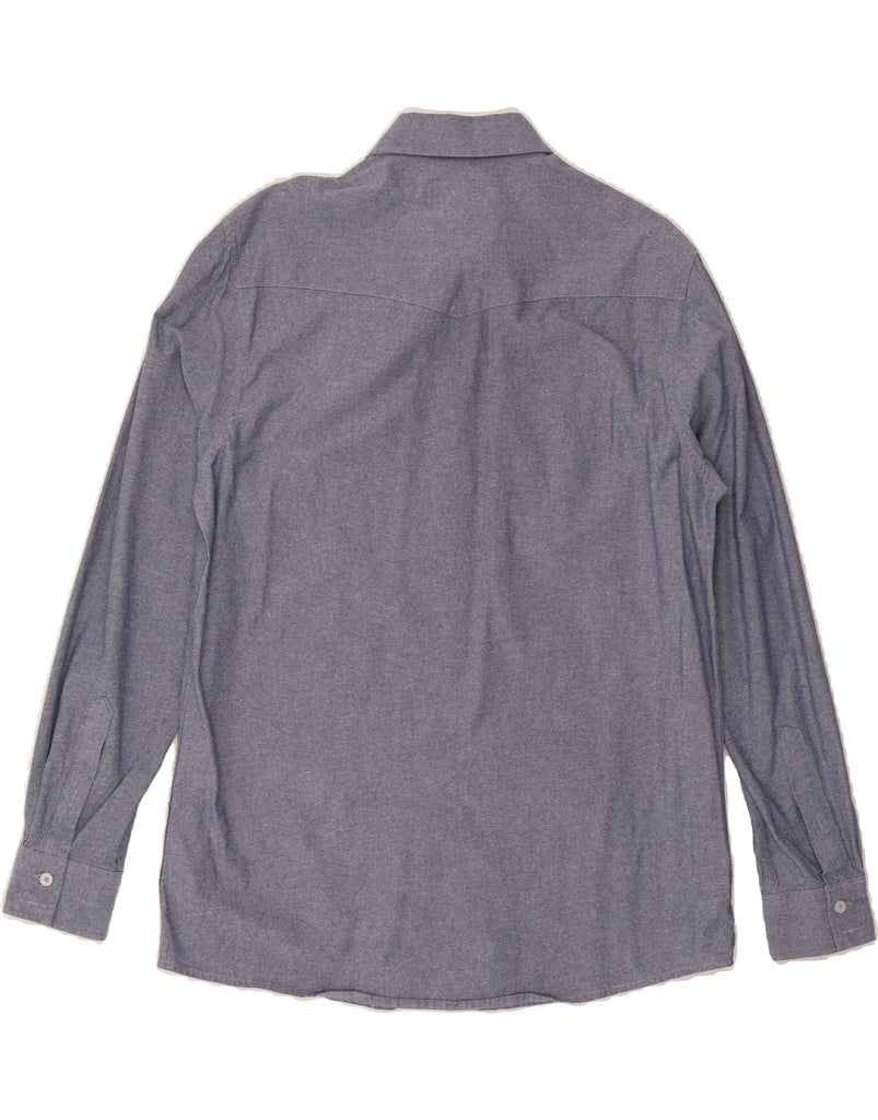 CREW CLOTHING Mens Classic Fit Shirt Medium Blue Cotton Vintage Crew Clothing and Second-Hand Crew Clothing from Messina Hembry 