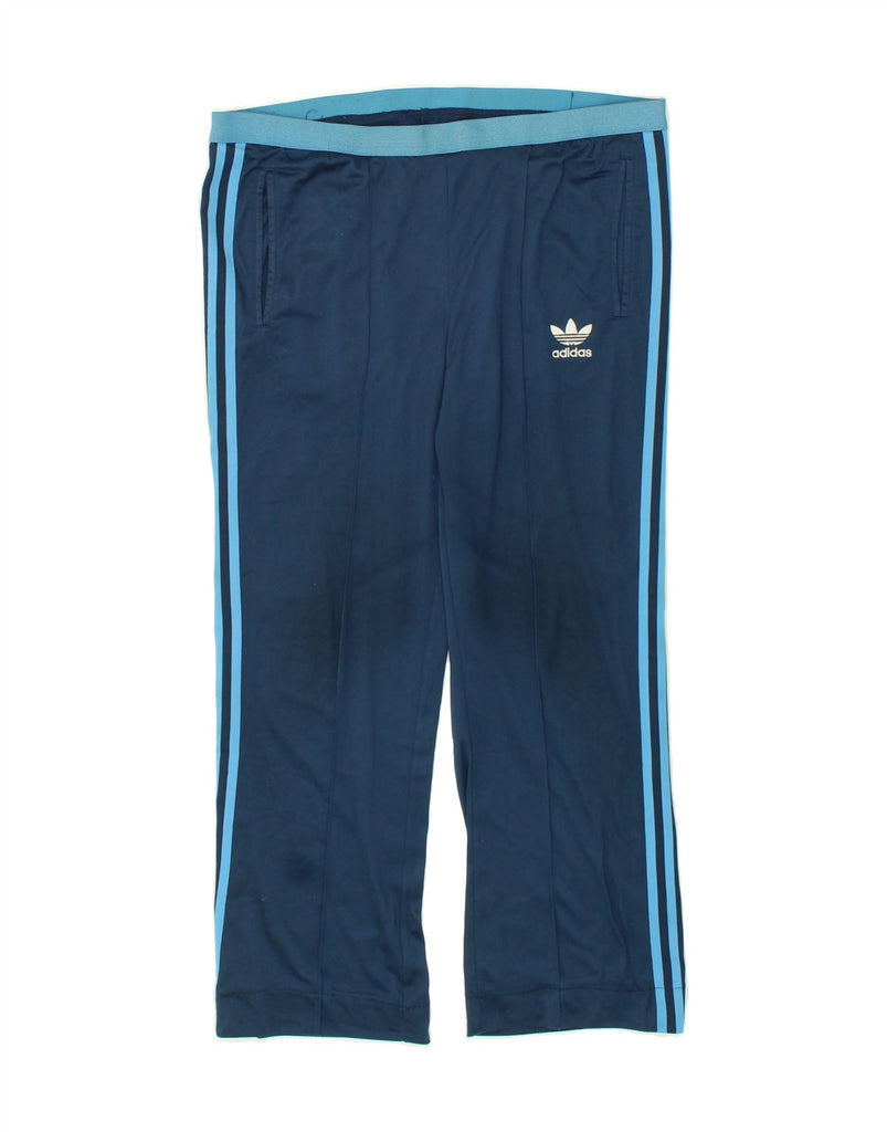 ADIDAS Womens Tracksuit Trousers EU 42 Large Blue Polyester | Vintage Adidas | Thrift | Second-Hand Adidas | Used Clothing | Messina Hembry 