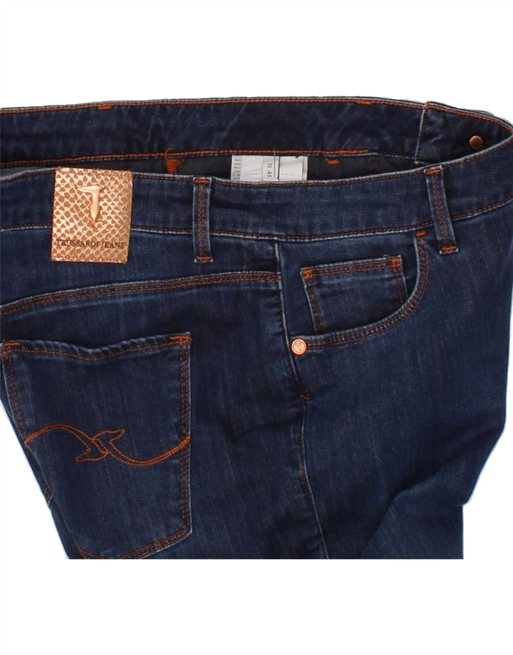 TRUSSARDI Womens Skinny Jeans W31 L30 Navy Blue Polyester Vintage Trussardi and Second-Hand Trussardi from Messina Hembry 
