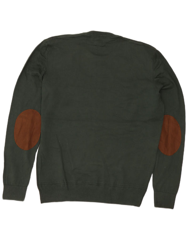 ZARA Mens Crew Neck Jumper Sweater Large Green