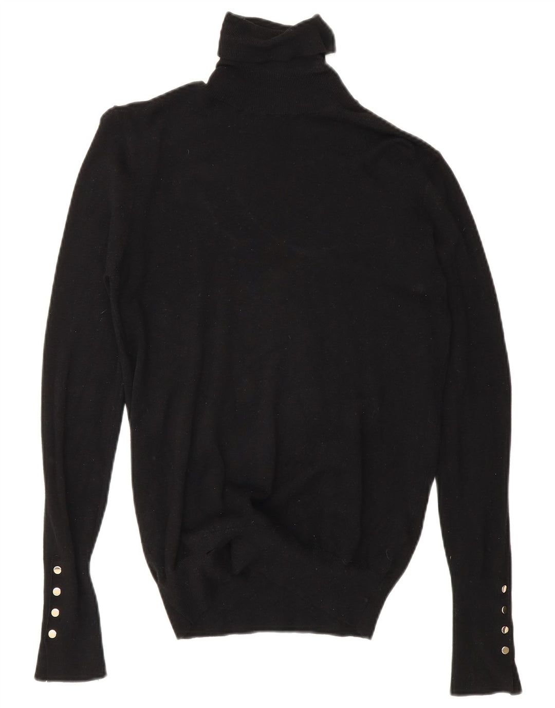 Zara Womens Roll Neck Jumper Sweater UK 12 Medium Black
