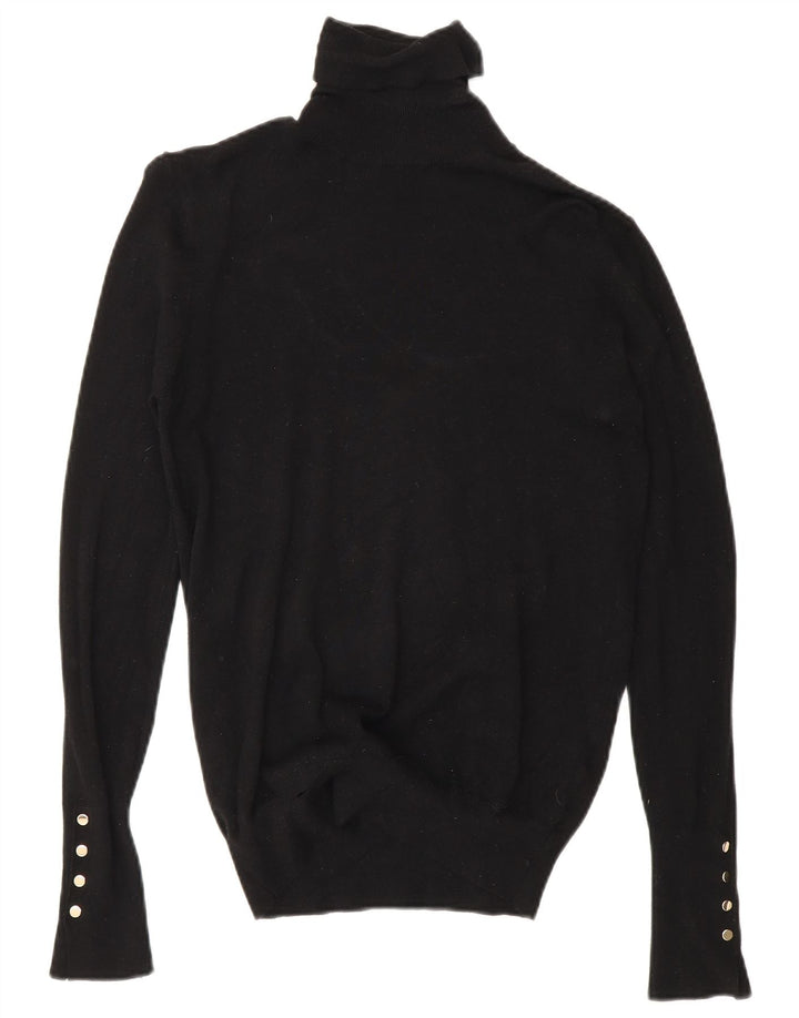 Zara Womens Roll Neck Jumper Sweater UK 12 Medium Black
