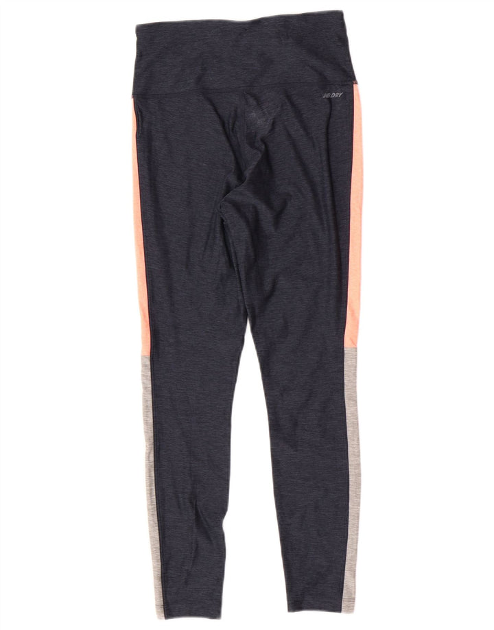 New Balance Womens Leggings UK 8 Small  Navy Blue Colourblock Polyester