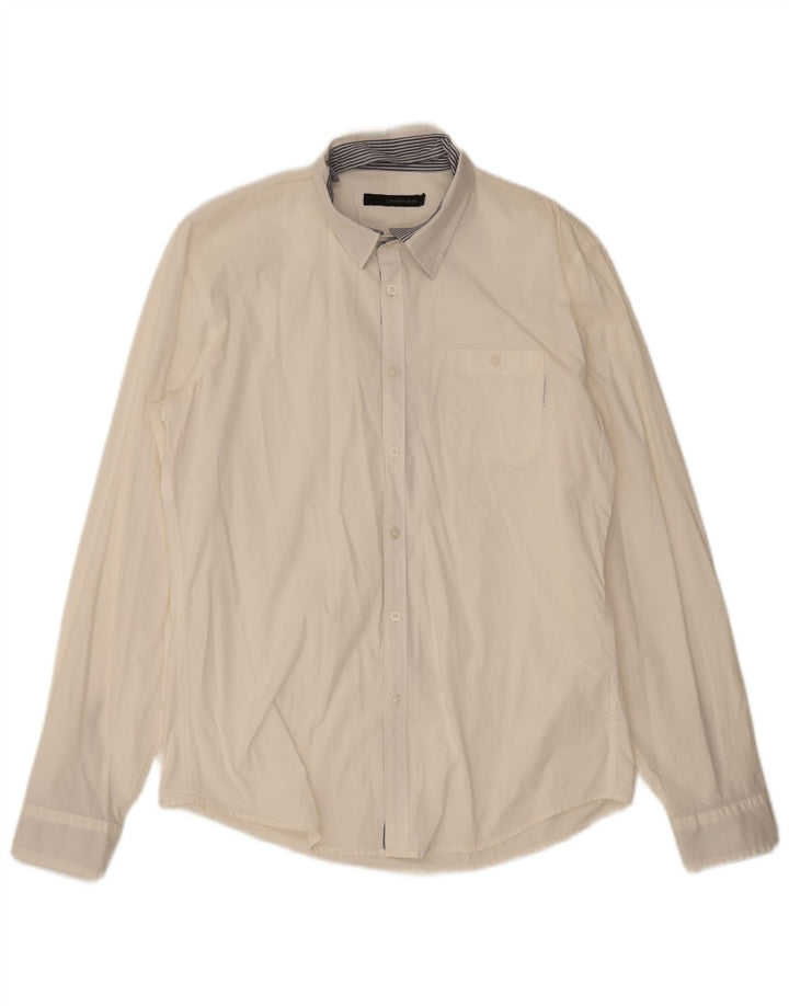 Calvin Klein Jeans Mens Shirt 2XL White