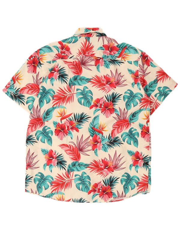 Pacifica Mens Short Sleeve Hawaiian Shirt Medium Multicoloured Floral