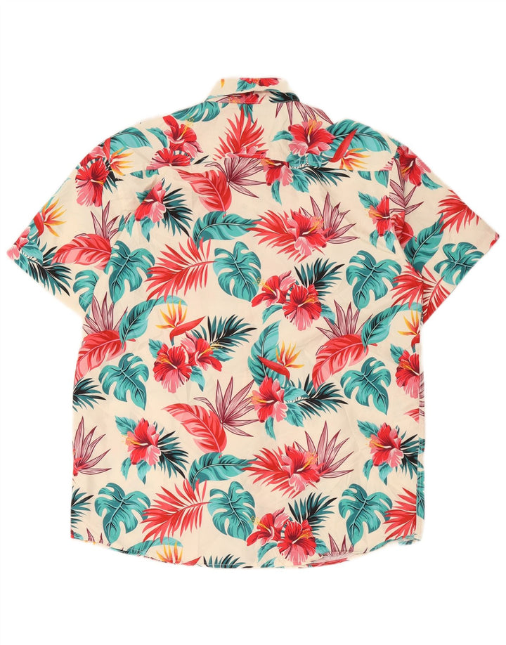 Pacifica Mens Short Sleeve Hawaiian Shirt Medium Multicoloured Floral