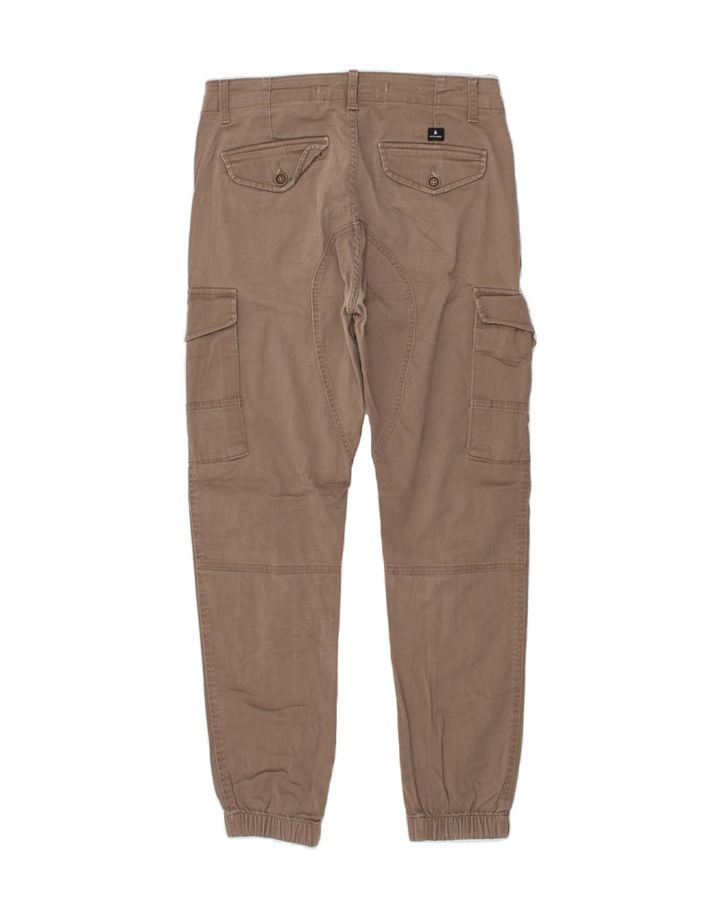 JACK & JONES Mens Joggers Cargo Trousers W29 L28 Brown Cotton | Vintage Jack & Jones | Thrift | Second-Hand Jack & Jones | Used Clothing | Messina Hembry 