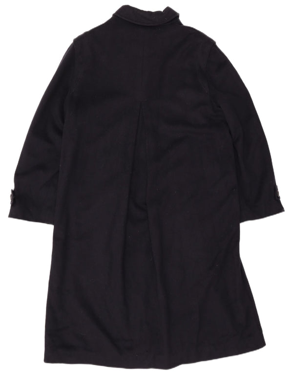 Boggi Mens Overcoat UK 46 3XL Navy Blue Wool