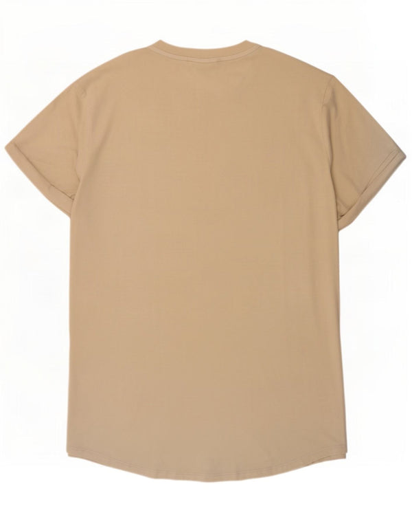 G-Star Mens T-Shirt Top Large Beige Cotton