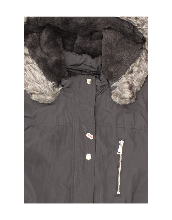 MOSSIMO Womens Hooded Parka Jacket UK 14 Medium Grey Polyester Vintage Mossimo and Second-Hand Mossimo from Messina Hembry 