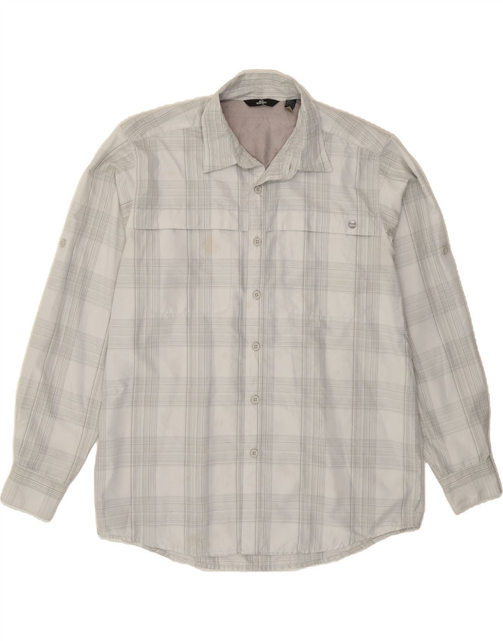 WRANGLER Mens Shirt Large Grey Check Polyester Vintage Wrangler and Second-Hand Wrangler from Messina Hembry 
