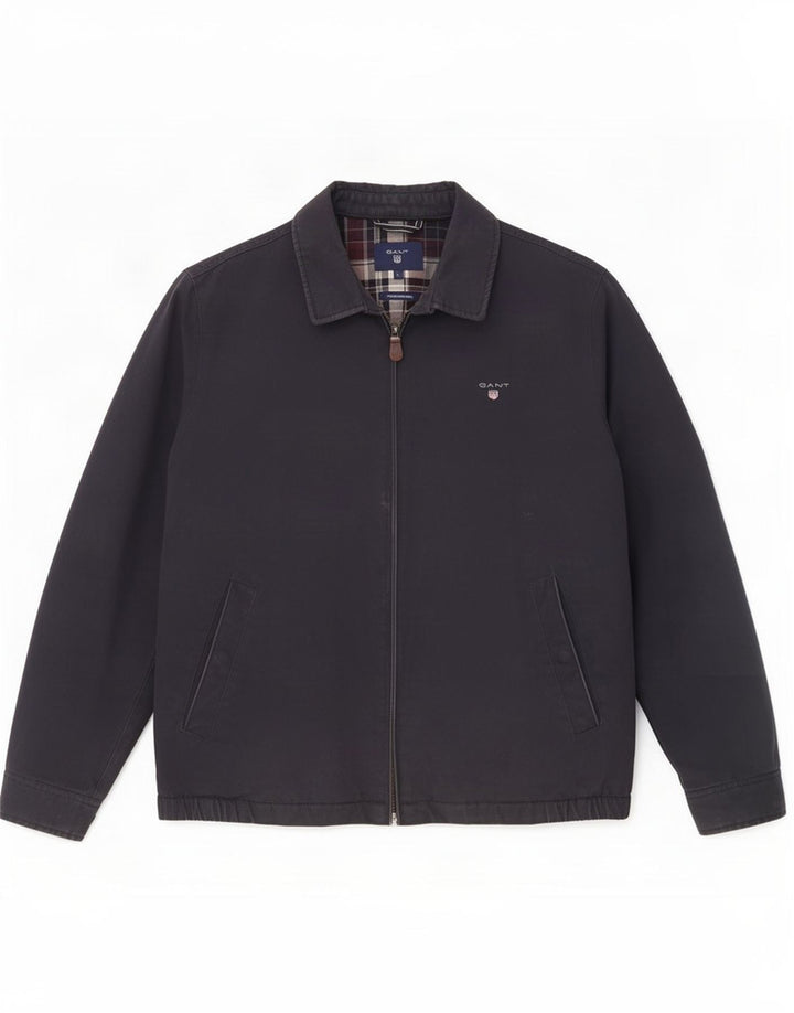 Gant Mens Bomber Jacket UK 40 Large Navy Blue Cotton