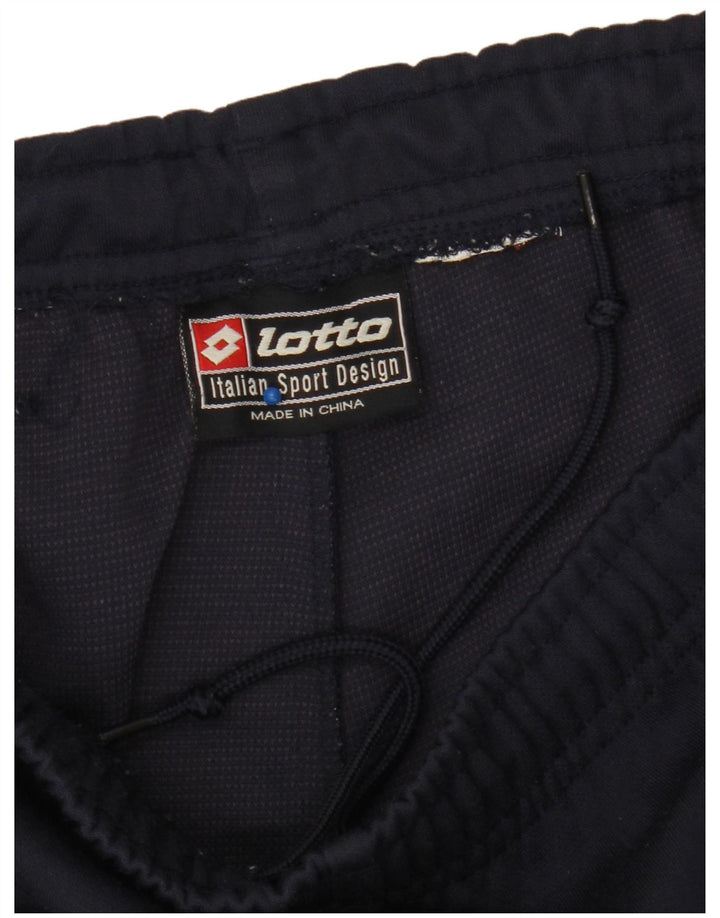 Lotto Mens Graphic Full Tracksuit Large  Navy Blue Colourblock Polyester