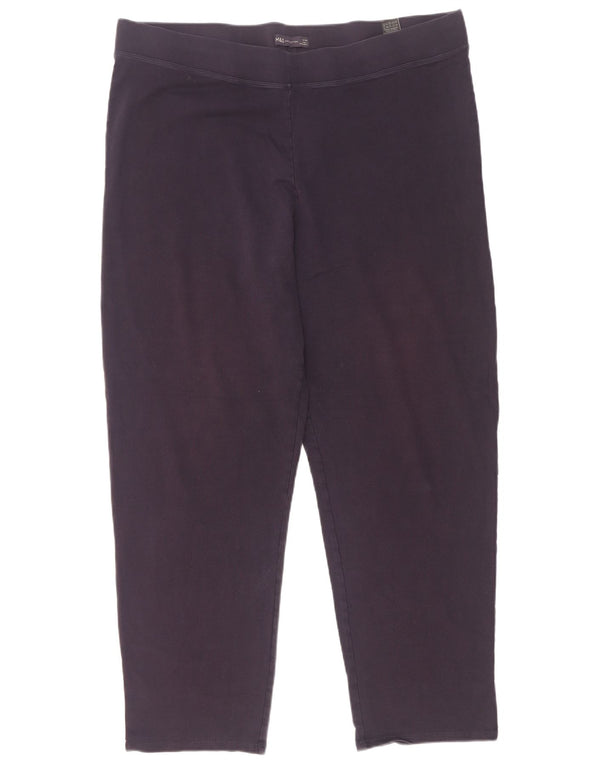 Marks & Spencer Womens Leggings UK 22 3XL Navy Blue Cotton