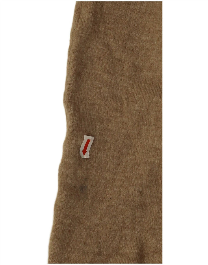 Zara Womens Longline Cardigan Sweater UK 14 Medium Beige