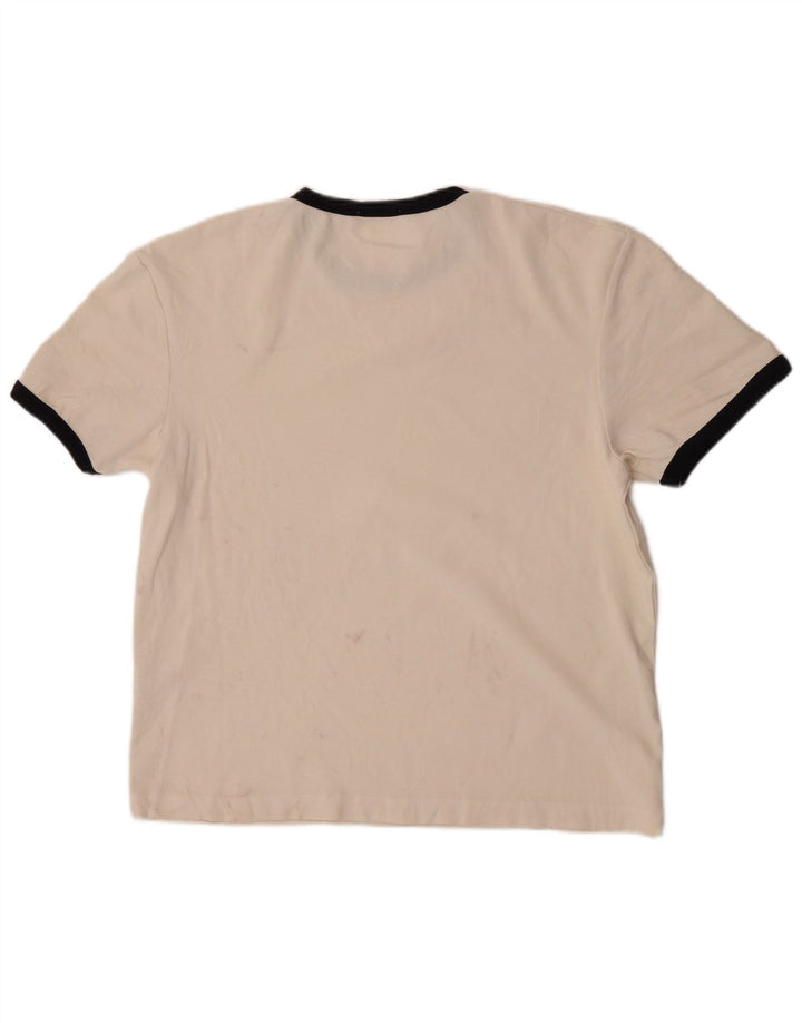 Zara Mens T-Shirt Top Large Off White Cotton