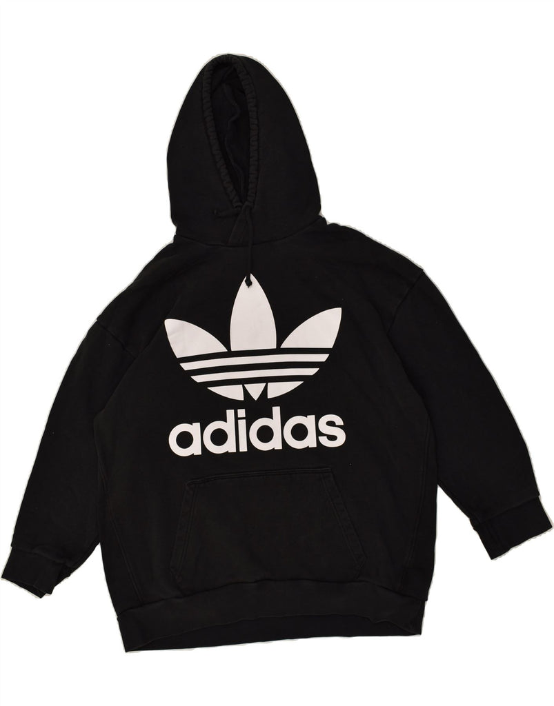 ADIDAS Mens Graphic Hoodie Jumper Large Black Cotton | Vintage Adidas | Thrift | Second-Hand Adidas | Used Clothing | Messina Hembry 