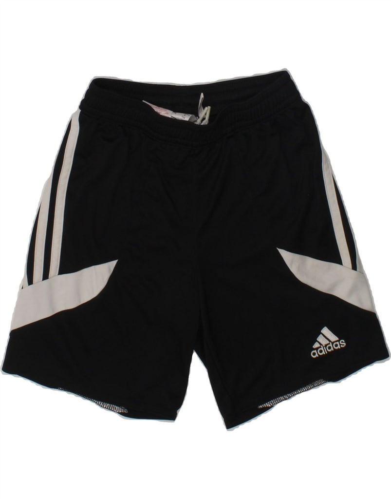 ADIDAS Boys Climalite Sport Shorts 7-8 Years Small Black Polyester | Vintage Adidas | Thrift | Second-Hand Adidas | Used Clothing | Messina Hembry 