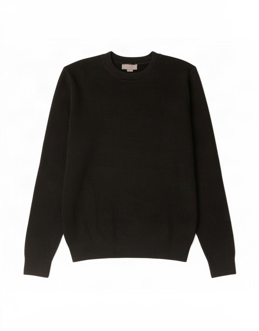Cos Mens Crew Neck Jumper Sweater Small Black Cotton
