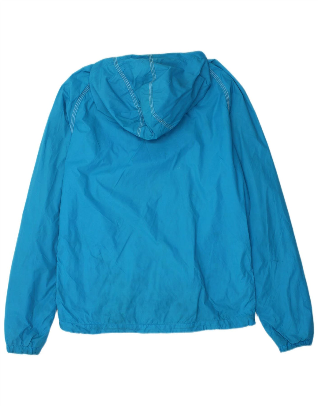 Jack & Jones Mens Hooded Rain Jacket UK 36 Small Blue Nylon