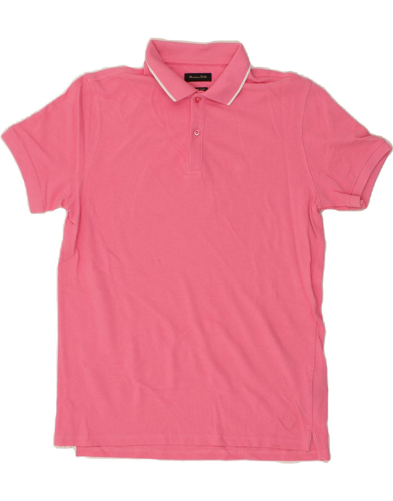 MASSIMO DUTTI Mens Polo Shirt Medium Pink Cotton | Vintage Massimo Dutti | Thrift | Second-Hand Massimo Dutti | Used Clothing | Messina Hembry 