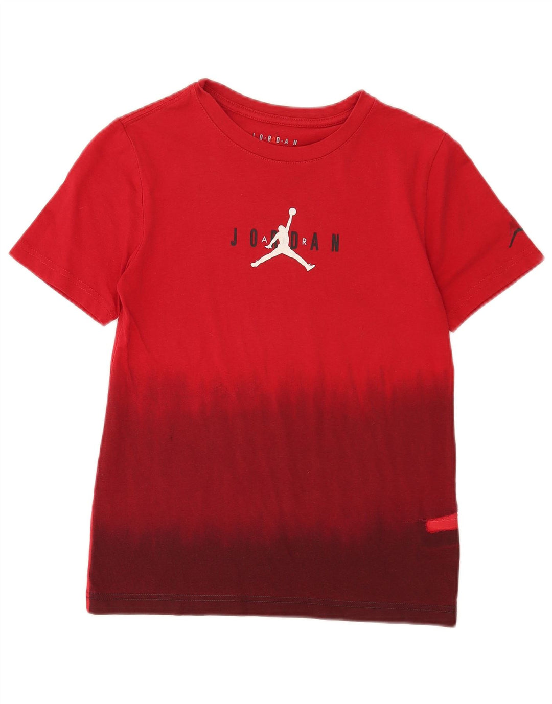 Jordan Boys Graphic T-Shirt Top 10-11 Years Medium Red Tie Dye