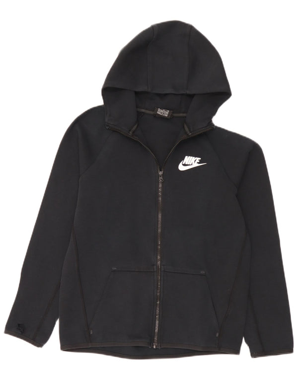 Nike Boys Zip Hoodie Sweater 13-14 Years XL Black