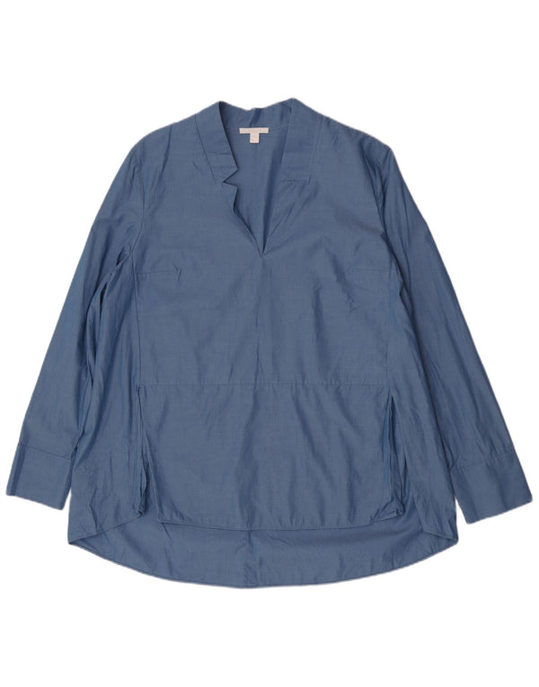 Cos Womens Long Sleeve Blouse Top EU 42 Large Blue Cotton