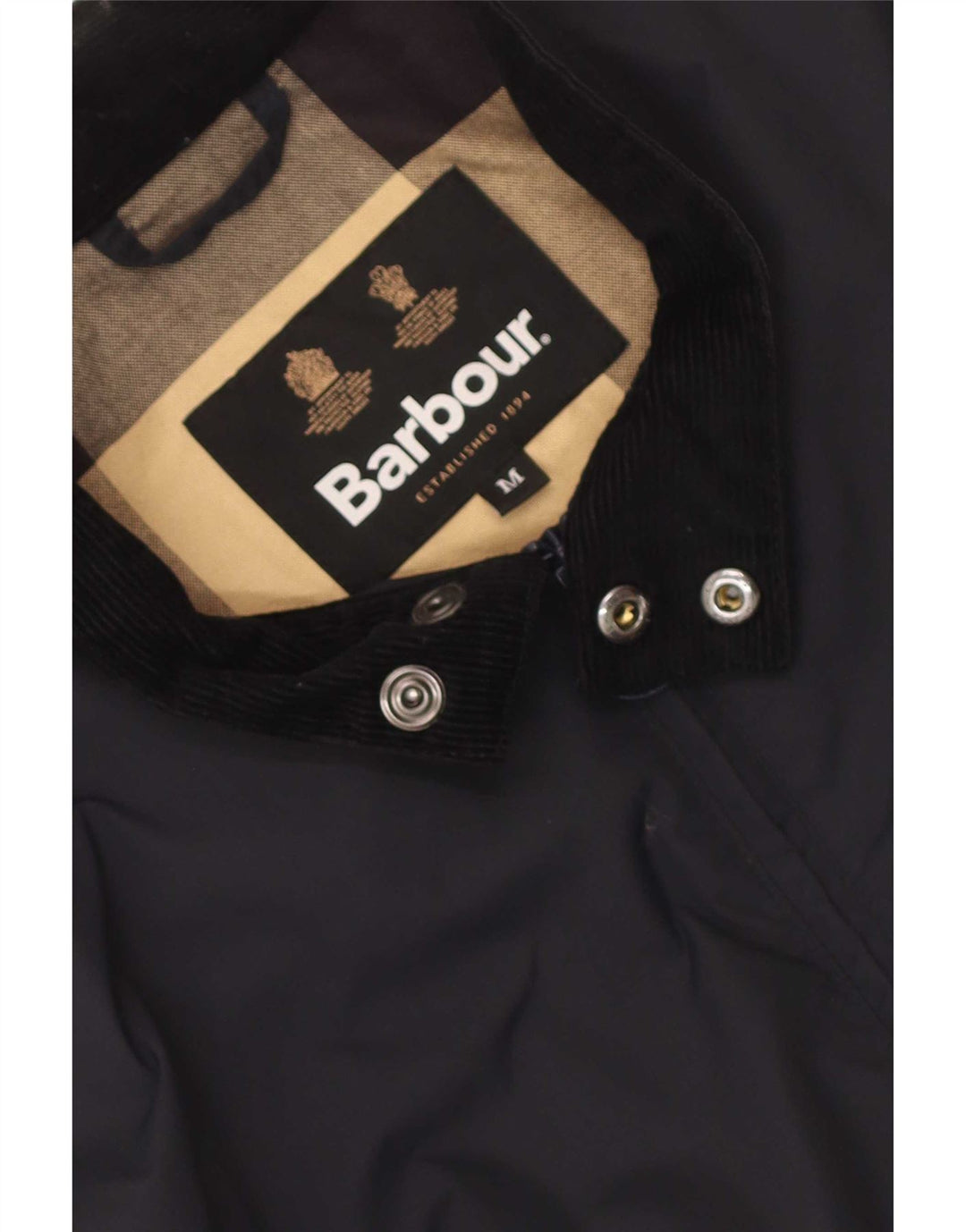 Barbour Mens Bomber Jacket UK 38 Medium Navy Blue