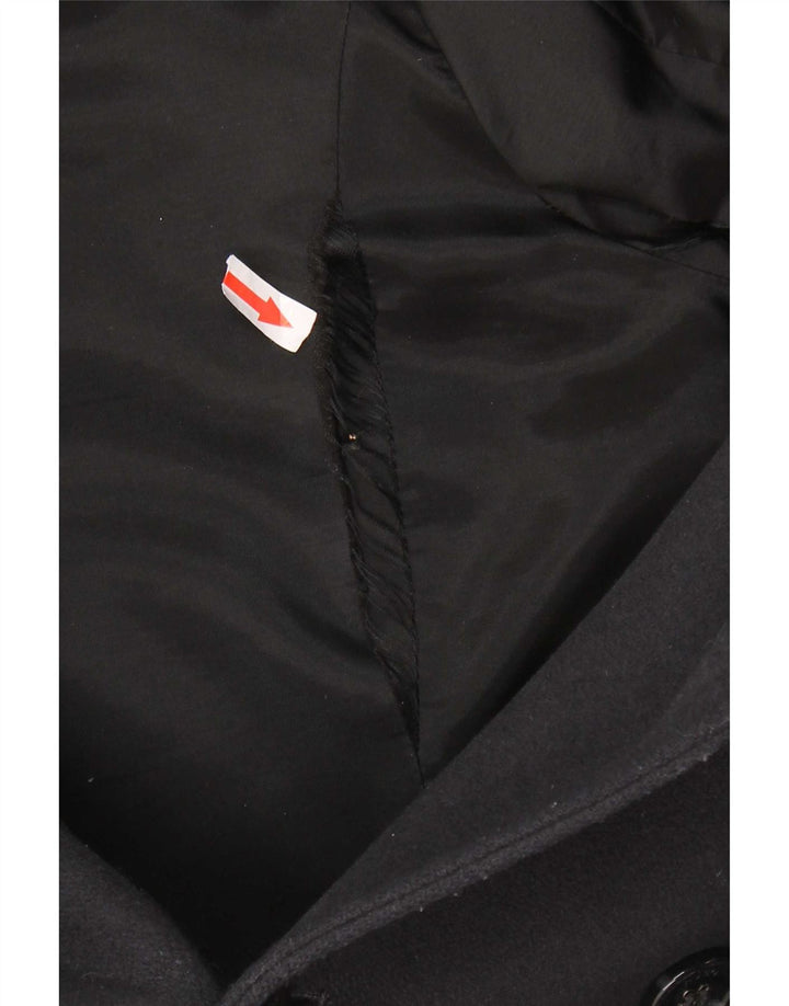 Hugo Boss Mens Pea Coat UK 40 Large Navy Blue Virgin Wool