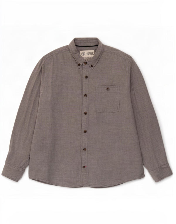 Fat Face Mens Shirt XL Grey Cotton