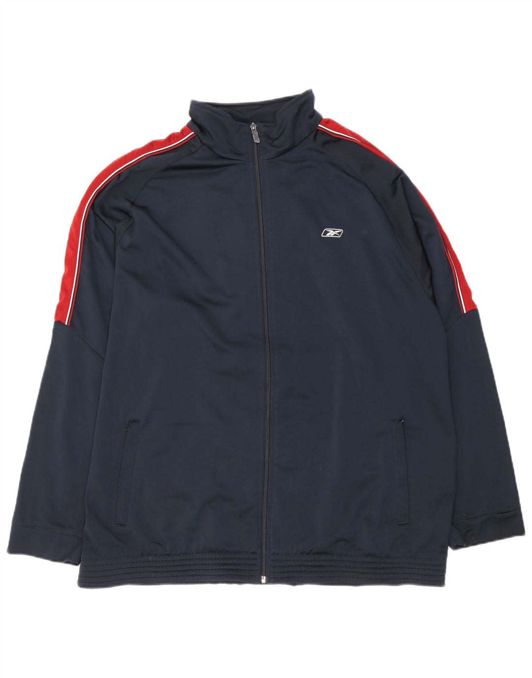 Reebok Mens Tracksuit Top Jacket XL Navy Blue Colourblock