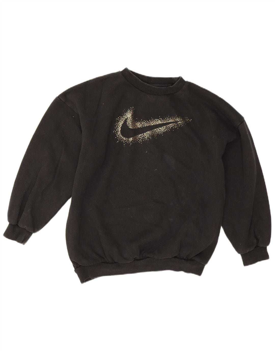 Nike Girls Graphic Oversized Sweatshirt Jumper 12-13 Years Large Black