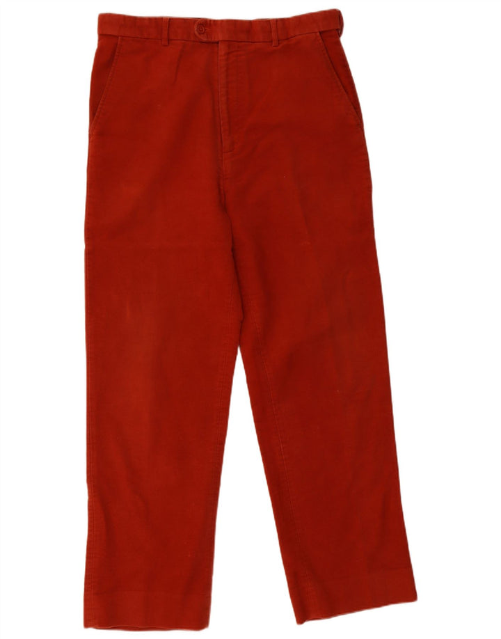 PETER CHRISTIAN Mens Straight Chino Trousers W34 L30 Red Cotton