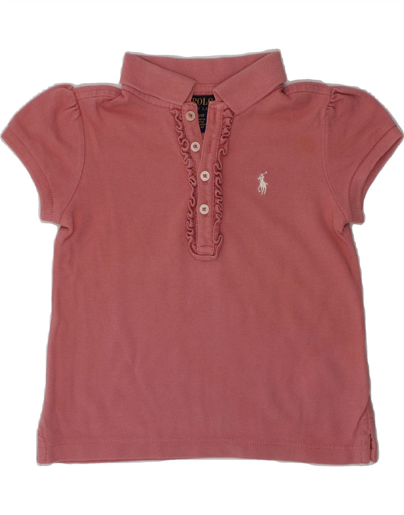 POLO RALPH LAUREN Girls Polo Shirt 3-4 Years Pink Cotton | Vintage Polo Ralph Lauren | Thrift | Second-Hand Polo Ralph Lauren | Used Clothing | Messina Hembry 