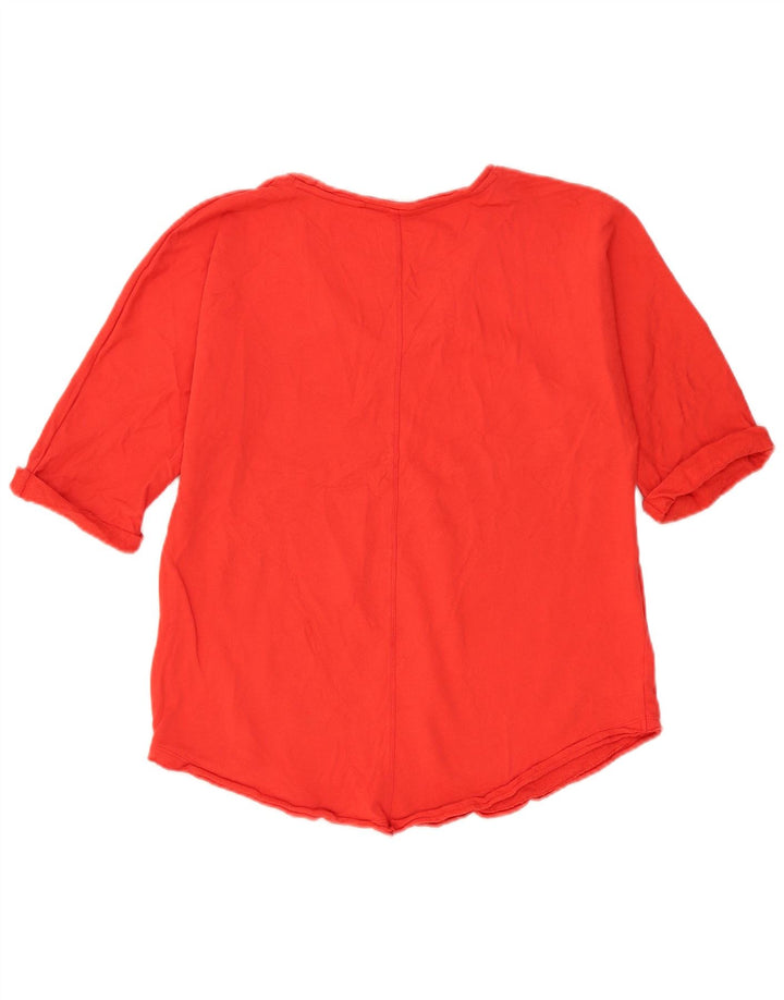 Marks & Spencer Womens Per Una Oversized Top 3/4 Sleeve UK 10 Small Red