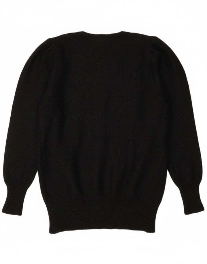 Vintage Womens Crew Neck Jumper Sweater IT 44 Medium Black