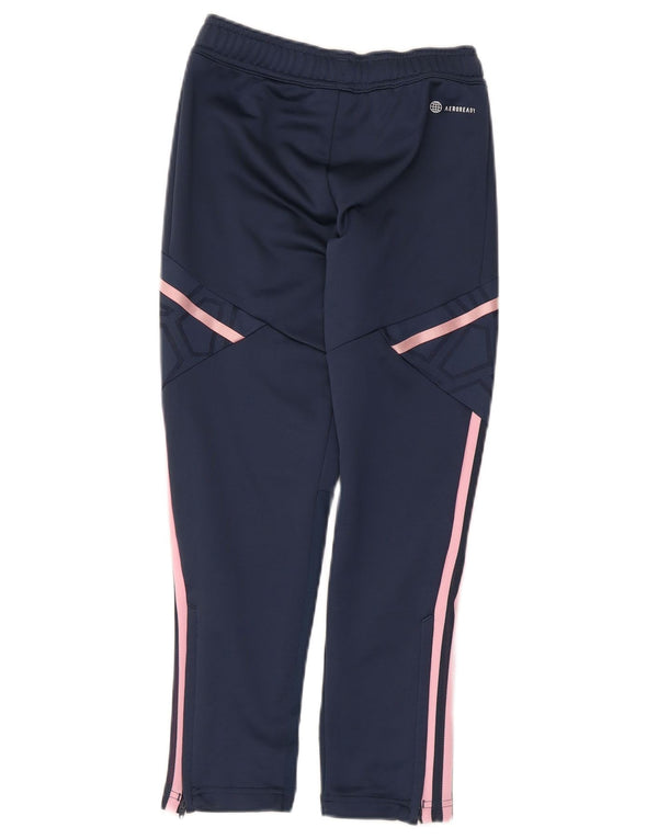Adidas Girls Arsenal Tracksuit Trousers 9-10 Years  Navy Blue Polyester