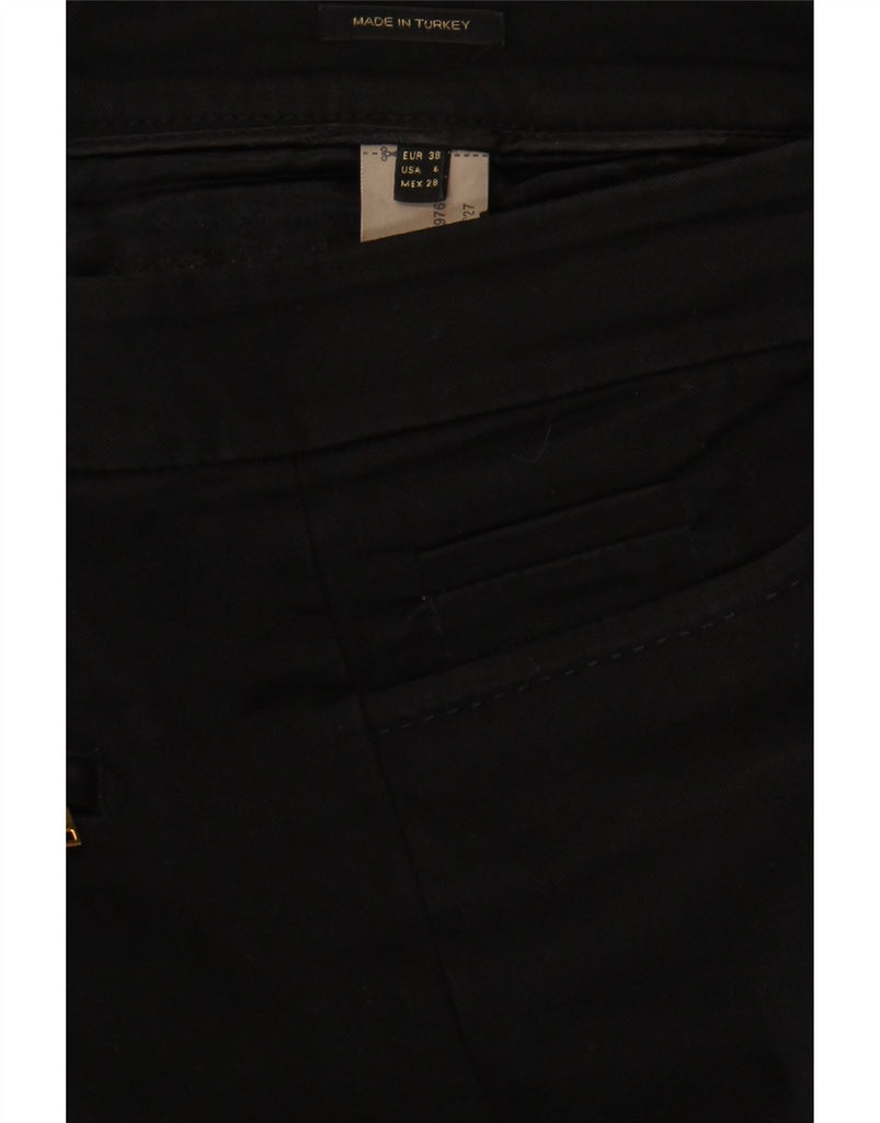 MASSIMO DUTTI Womens Slim Casual Trousers EU 38 Small W28 L26 Black Cotton Vintage Massimo Dutti and Second-Hand Massimo Dutti from Messina Hembry 
