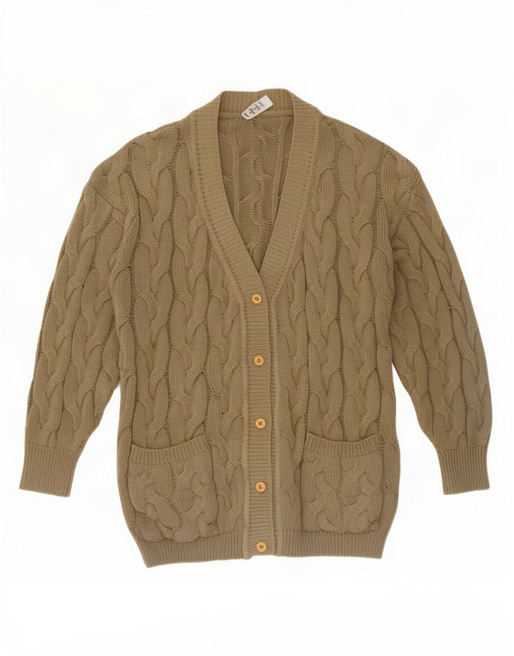 Gispa Womens Relaxed Fit Cardigan Sweater US 10 Large Khaki