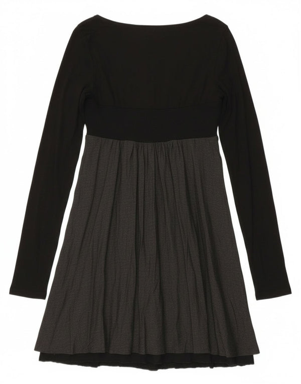 Simona Barbieri Womens Twin-Set A-Line Dress UK 8 Small Black Colourblock