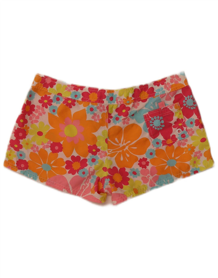 Bear Womens Swimming Shorts UK 14 Large  Multicoloured Floral Polyester